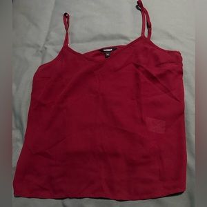 Chiffon lightweight red tank top from Express